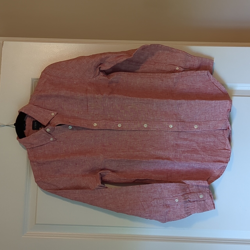 Men's J Crew Factory linen blend button up slim fit extra small